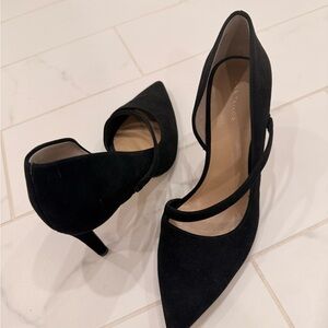 Ann Taylor Black Suede Heels